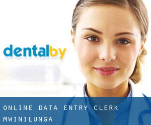 Online data entry clerk (Mwinilunga)